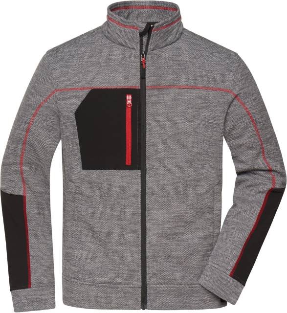 Daiber Men's Structure Fleece Jacket – Carbon Melange / Black