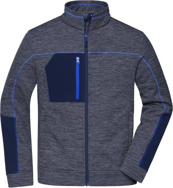 Daiber Men's Structure Fleece Jacket – Navy Melange / Navy