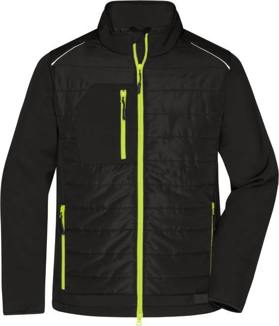 Daiber Men's Hybrid Jacket – Black / Neon Yellow