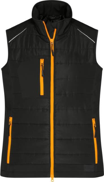 Daiber Ladies' Hybrid Vest – Black / Neon Orange