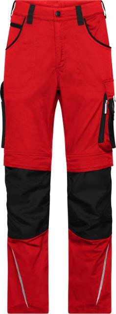 Daiber Workwear Pants Slim Line  - STRONG - – Red / Black
