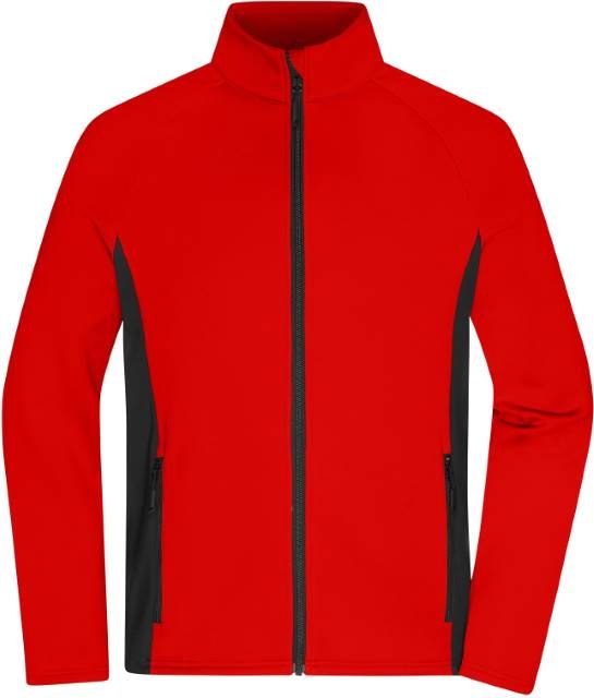 Daiber Men's Stretchfleece Jacket – Red / Black