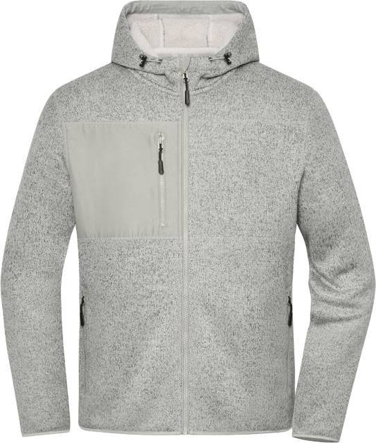 Daiber Workwear Knitted Fleece Jackes – Cement Melange / Nature