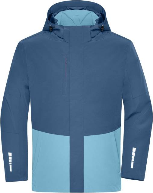 Daiber Workwear Hardshell Rainjacket – Deep Blue / Steel