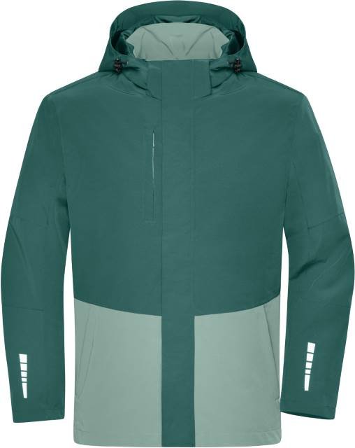 Daiber Workwear Hardshell Rainjacket – Industrial Green / Foggy Green