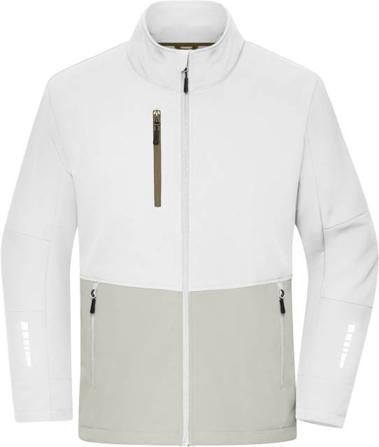 Daiber Workwear Softshell Jacket – White / Cement