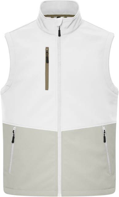 Daiber Workwear Softshell Vest – White / Cement