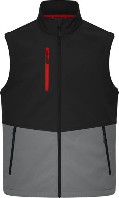 Daiber Workwear Softshell Vest – Black / Metal Grey