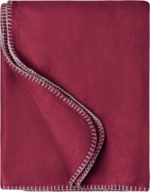 Daiber Fleece Blanket – Bordeaux / Natural