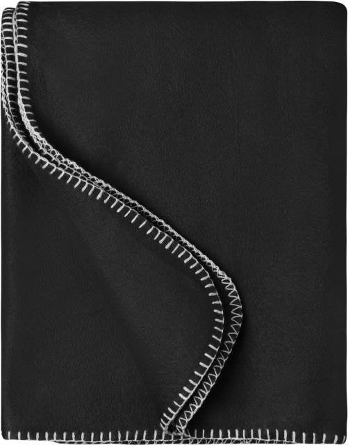 Daiber Fleece Blanket – Black / Light Grey