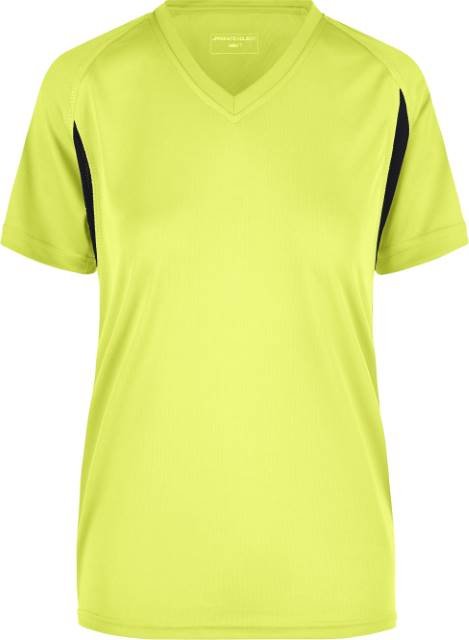 Daiber Ladies' Running-T – Fluo Yellow / Black