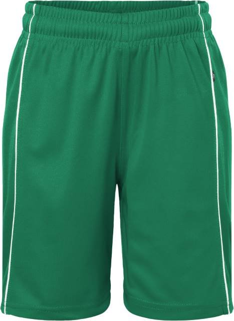 Daiber Junior Basic Team Shorts – Green / White