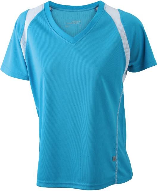 Daiber Ladies' Running-T – Turquoise / White