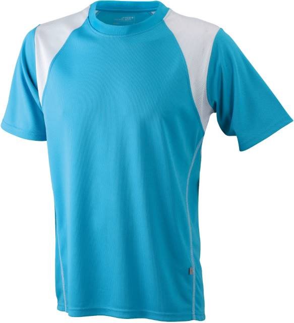 Daiber Men's Running-T – Turquoise / White