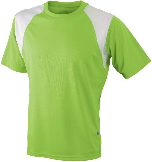 Daiber Men's Running-T – Lime Green / White