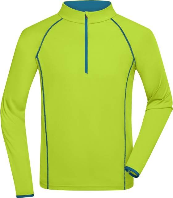 Daiber Men's Sports Shirt Longsleeve – Bright Yellow / Bright Blue