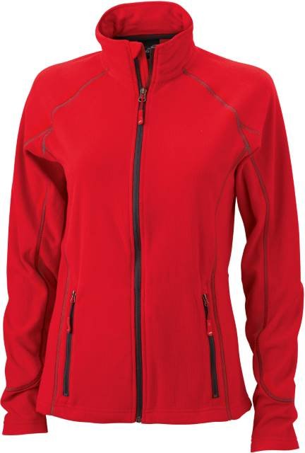Daiber Ladies' Structure Fleece Jacket – Red / Carbon