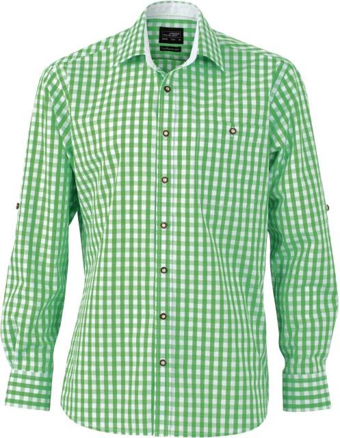 Daiber Men's Traditional Shirt – Green / White
