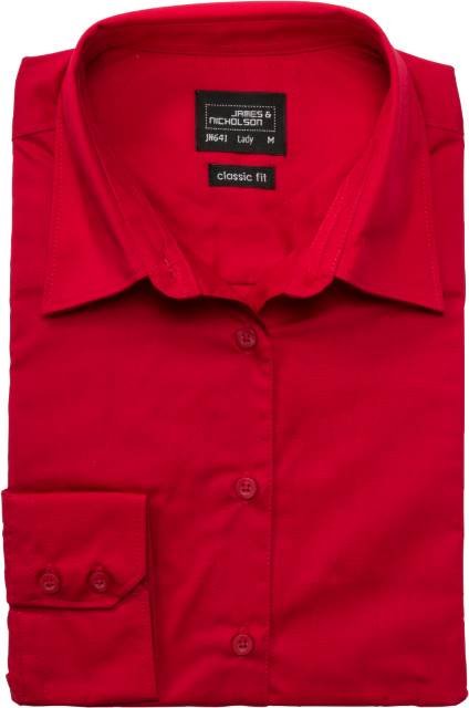 Daiber Ladies' Business Shirt Long-Sleeved – Red