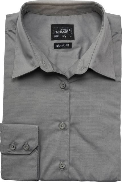 Daiber Ladies' Business Shirt Long-Sleeved – Steel