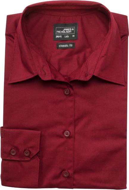 Daiber Ladies' Business Shirt Long-Sleeved – Wine