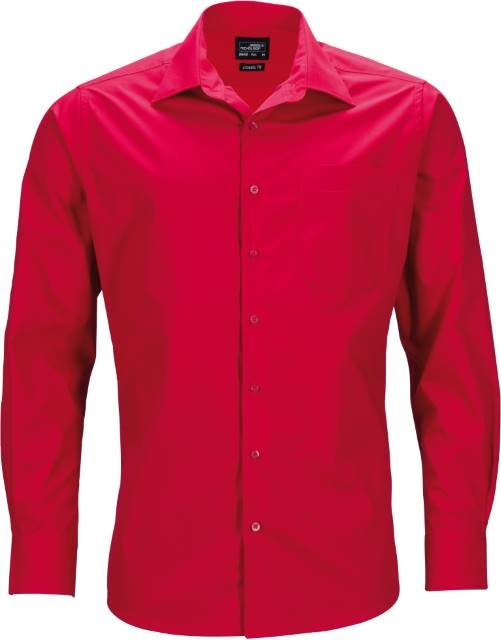Daiber Men's Business Shirt Long-Sleeved – Red