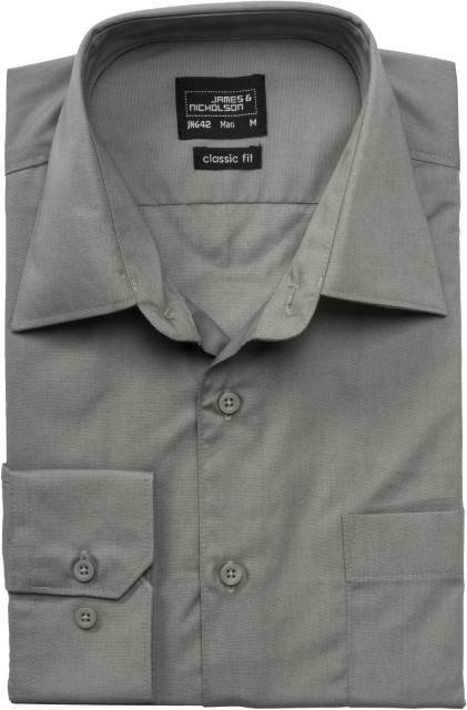 Daiber Men's Business Shirt Long-Sleeved – Steel