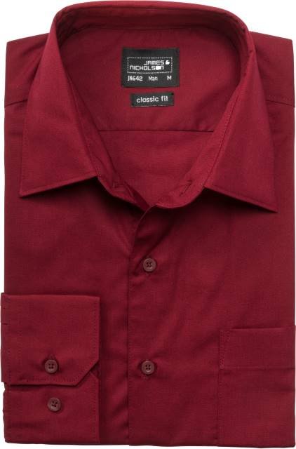Daiber Men's Business Shirt Long-Sleeved – Wine