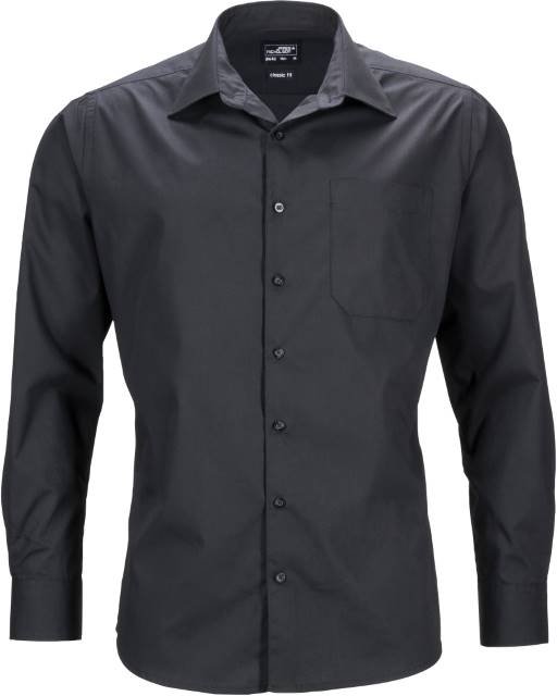 Daiber Men's Business Shirt Long-Sleeved – Black