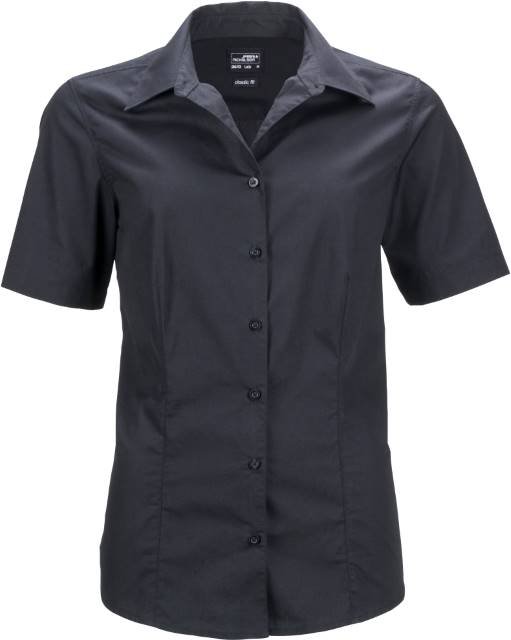 Daiber Ladies' Business Shirt Short-Sleeved – Black
