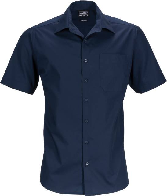 Daiber Men's Business Shirt Short-Sleeved – Navy