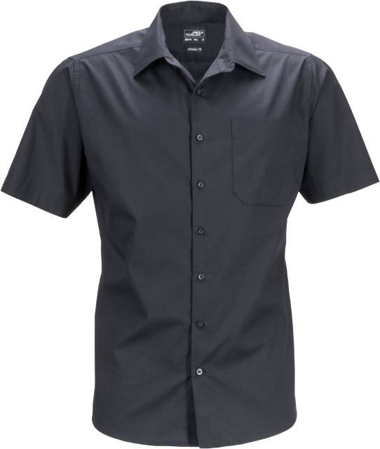 Daiber Men's Business Shirt Short-Sleeved – Black