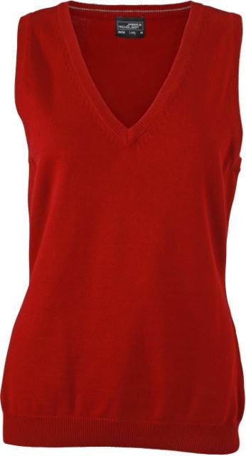 Daiber Ladies' V-Neck Pullunder – Bordeaux