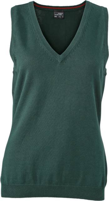 Daiber Ladies' V-Neck Pullunder – Forest Green