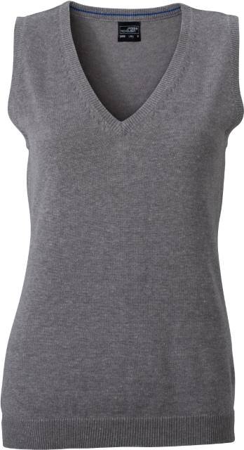Daiber Ladies' V-Neck Pullunder – Grey Heather