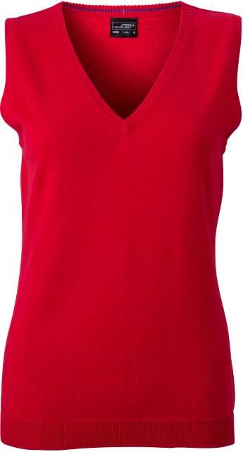 Daiber Ladies' V-Neck Pullunder – Red