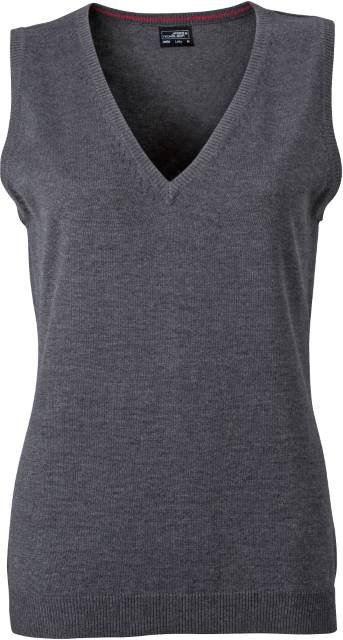 Daiber Ladies' V-Neck Pullunder – Anthracite Melange