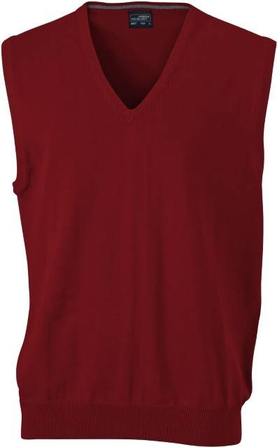 Daiber Men's V-Neck Pullunder – Bordeaux