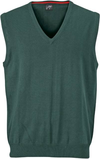 Daiber Men's V-Neck Pullunder – Forest Green