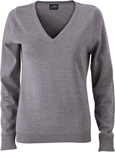 Daiber Ladies' V-Neck Pullover – Grey Heather