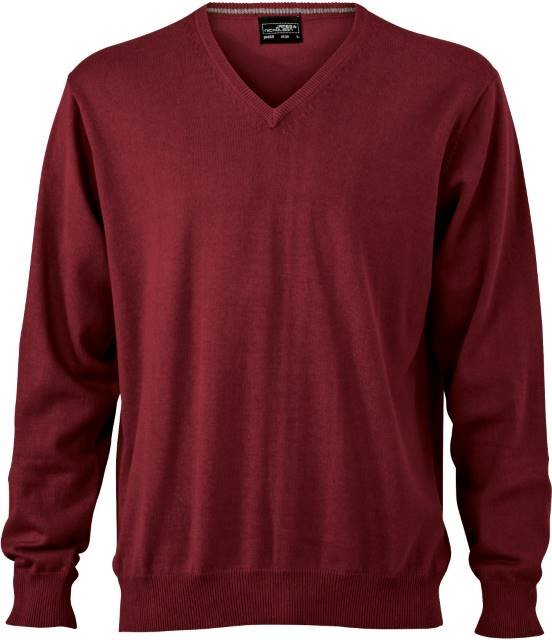 Daiber Men's V-Neck Pullover – Bordeaux