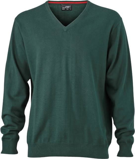 Daiber Men's V-Neck Pullover – Forest Green