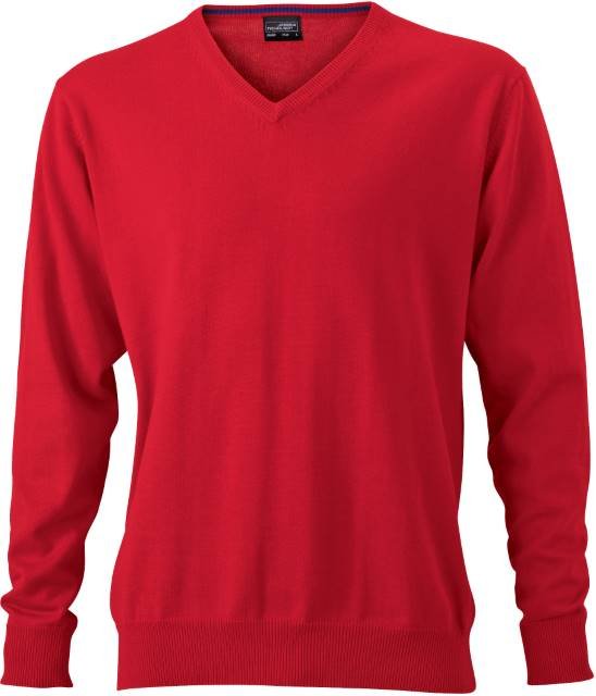 Daiber Men's V-Neck Pullover – Red