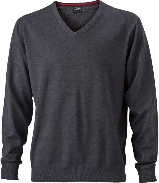 Daiber Men's V-Neck Pullover – Anthracite Melange