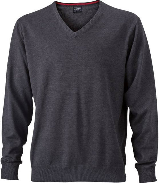 Daiber Men's V-Neck Pullover – Anthracite Melange