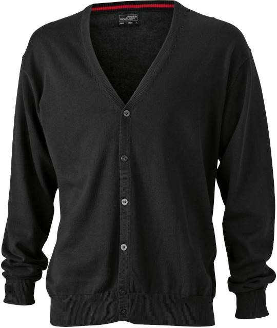Daiber Men's V-Neck Cardigan – Black