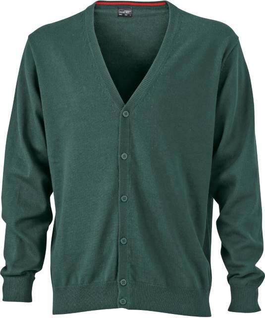 Daiber Men's V-Neck Cardigan – Forest Green
