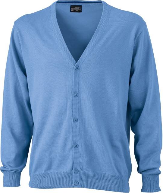 Daiber Men's V-Neck Cardigan – Glacier Blue