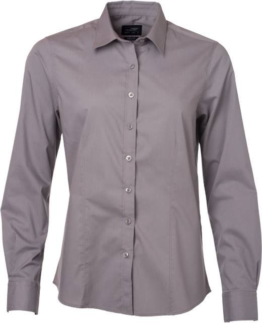 Daiber Ladies' Shirt Longsleeve Poplin – Steel