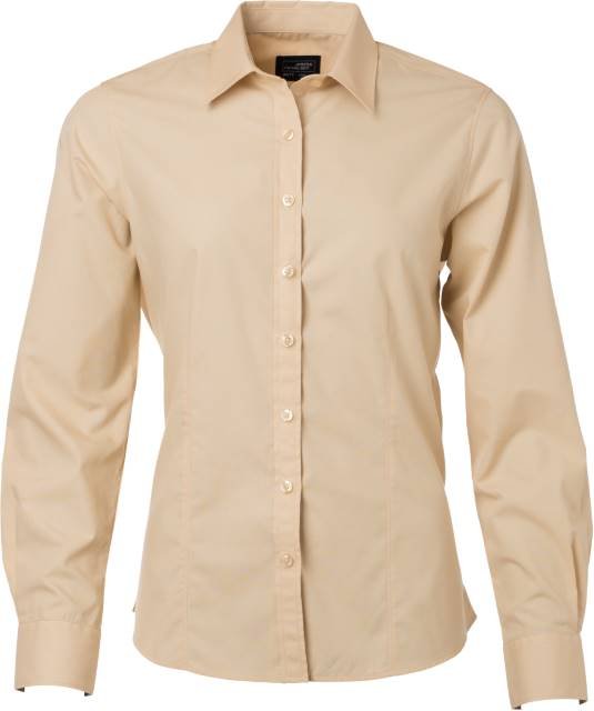 Daiber Ladies' Shirt Longsleeve Poplin – Stone